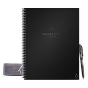 Rocketbook Fusion Smart Reusable Spiral Notebook, Black, Letter Size Eco-Friendly Notebook (8.5" x 11"), Planner, Task List, Calendar and More, Includes 1 Pen and Microfiber Cloth