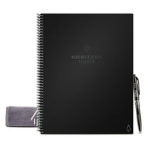 Rocketbook Fusion Smart Reusable Spiral Notebook, Black, Letter Size Eco-Friendly Notebook (8.5" x 11"), Planner, Task List, Calendar and More, Includes 1 Pen and Microfiber Cloth