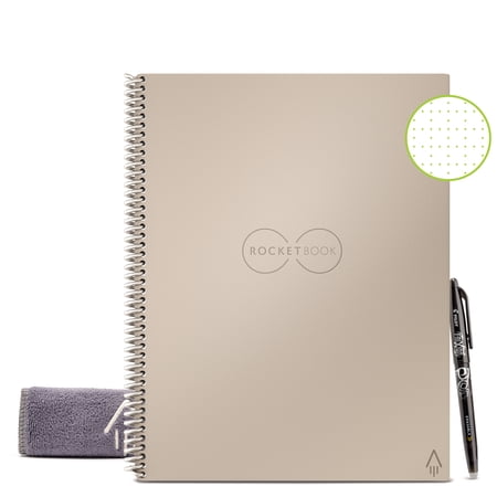 Rocketbook Fusion Smart Reusable Spiral Notebook, Lilac, Executive Size Eco-Friendly Notebook (6" x 8.8"), Planner, Task List, Calendar and More