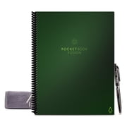 Rocketbook Fusion Smart Reusable and Sustainable Smart Spiral Notebook - Green - Letter Size Eco-Friendly Notebook 8.5 x 11 Includes 1 Pen and Microfiber Cloth