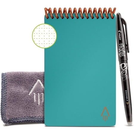 Rocketbook Mini Digital Reusable Spiral Notepad, Maroon (3.5" x 5.5"), 48 Dot-Grid Pages