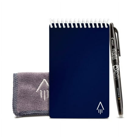 Rocketbook - Mini Smart Reusable Notebook Dot-Grid 3.5" x 5.5" - Midnight Blue