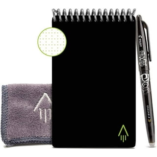 Bullet Dotted Journal Kit, feela A5 Dotted Bullet Grid Journal Set with 224 Pages Black Notebook, Fineliner Colored Pens, Stencils, Stickers, Washi