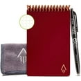 thumbnail image 1 of "Rocketbook Mini Smart Reusable and Sustainable Smart Spiral Notepad - Maroon - Mini Size Eco-friendly Notepad (3.5"" x 5.5"") - 48 Dot-Grid Pages - Includes 1 Pen and Microfiber Cloth", 1 of 9