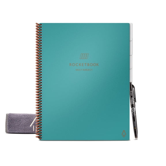 Rocketbook Multi Subject, Letter, Lined, Ecom North America Teal 01