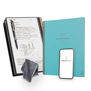 Rocketbook Core Reusable Smart Notebook, Letter 8.5" x 11", Teal, Lined Pages, Cloud Connected Erasable Spiral Notebook
