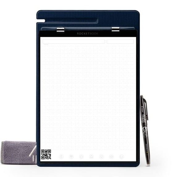 Rocketbook Orbit Smart Reusable and Sustainable Legal Pad- Blue - Letter Size Eco-friendly Notepad (9.33" x 13.07")- Lined & Dot-Grid Pages