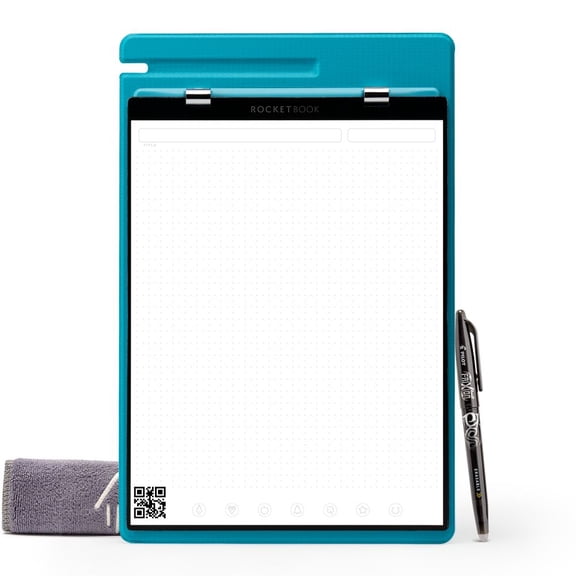 Rocketbook Orbit Smart Reusable and Sustainable Legal Pad- Teal - Letter Size Eco-friendly Notepad (9.33" x 13.07" - Lined & Dot-Grid Pages