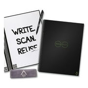 Rocketbook Everlast Digital Reusable Notebook - Black - Letter Size Eco-friendly Notebook (8.5" x 11") - 32 Dot-Grid Pages - Includes 1 Pen and Microfiber Cloth