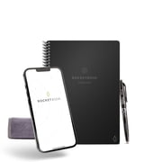 Rocketbook Fusion Plus Reusable Smart Notebook Planner, Executive Size 6" x 8.8", Black, 60 Pages, 11 Templates, Cloud Connected & Erasable
