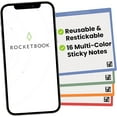 thumbnail image 1 of Rocketbook Reusable Sticky Notes Erasable Memo Pads Reminders, Expansion Pack, 1 of 8