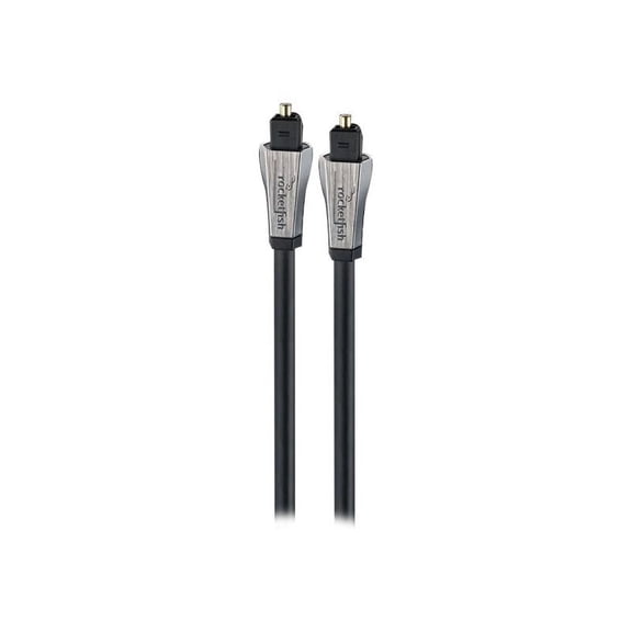 Rocketfish 8ft. Toslink Optical Audio Cable - Fiber Optic Audio Cable for Home Theater & Sound System - Durable Cable Cord for Audio - Black Optical Cable for TV & Soundbar