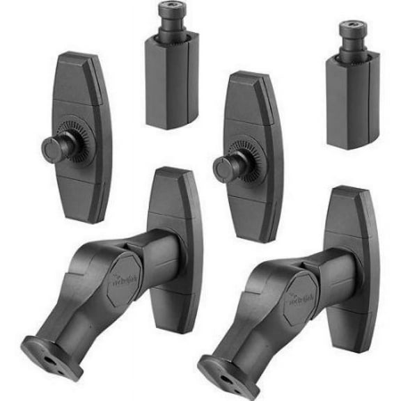 Rocketfish - Tilting Wall Mounts for Most Small Speakers (2-Pack) - Black
