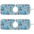 thumbnail image 1 of Rockets Cartoon Galaxy with Planets and Sky Objects 2PCS Faucet Absorbent Mat Kitchen Faucet Sink Splash Guard Microfiber Cloth Faucet Splash Catcher Water Absorbent Mat for Kitchen Sink, 14"x5", 1 of 7