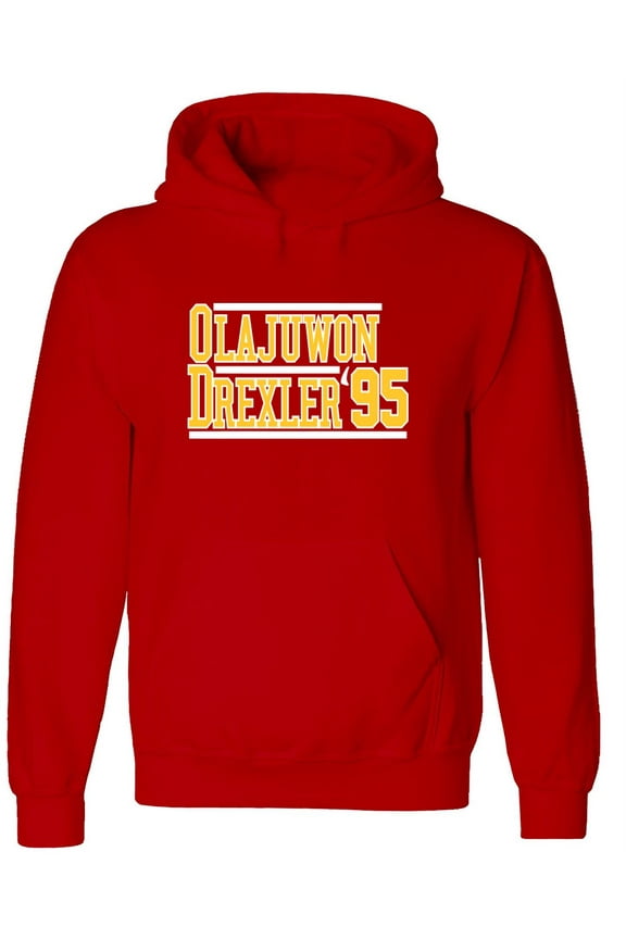 Rockets Hakeem Olajuwon Clyde Drexler 1995 Hooded Sweatshirt