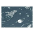 thumbnail image 1 of Rockets and Planets Pattern 12x18in Heat-Resistant Non-Slip Place Mat, Durable and Wrinkle-Resistant, 1 of 8