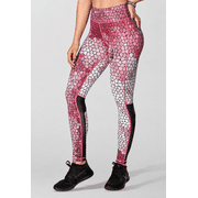 Mesh Women's Leggings with Pockets - Stylish and Comfortable Moisture Wicking Leggings - Red - Large