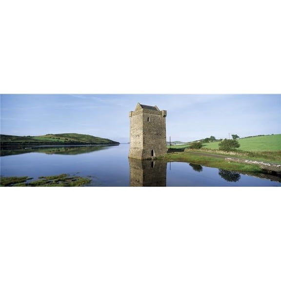 Rockfleet Castle On Clew Bay County Mayo Ireland Poster Print - 37 x 12