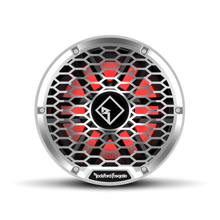 Rockford Fosgate M2D2-10S 10" Color Optix Sealed Marine Subwoofer, DVC (2-Ohm)- 400 Watts Rms, 1600 Watts Peak, White & Stainless Grilles Included