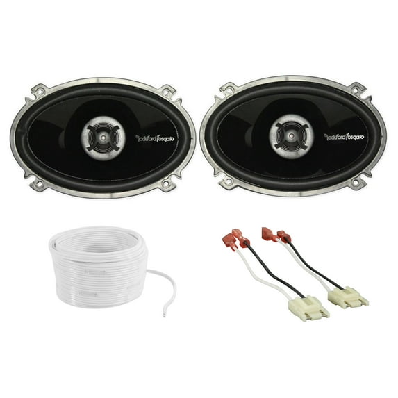Rockford 4X6" Front Factory Speaker Replacement+Wire For 1987-1995 Jeep Wrangler