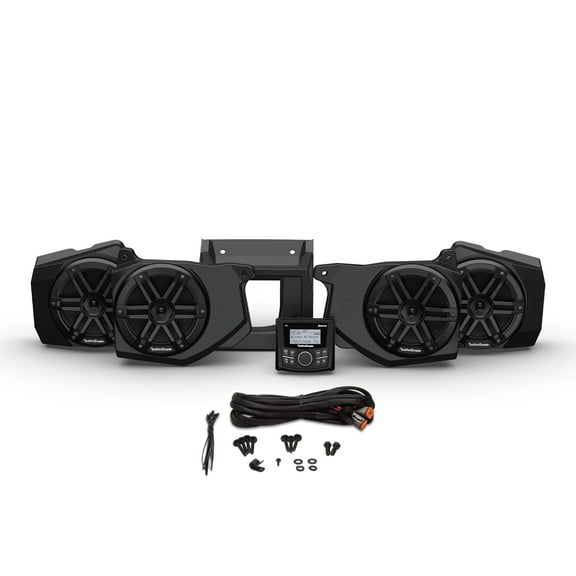 Rockford 6.5 Marine Speakers & Front/Rear Pods Dash Kit 2018+ Polaris Ranger