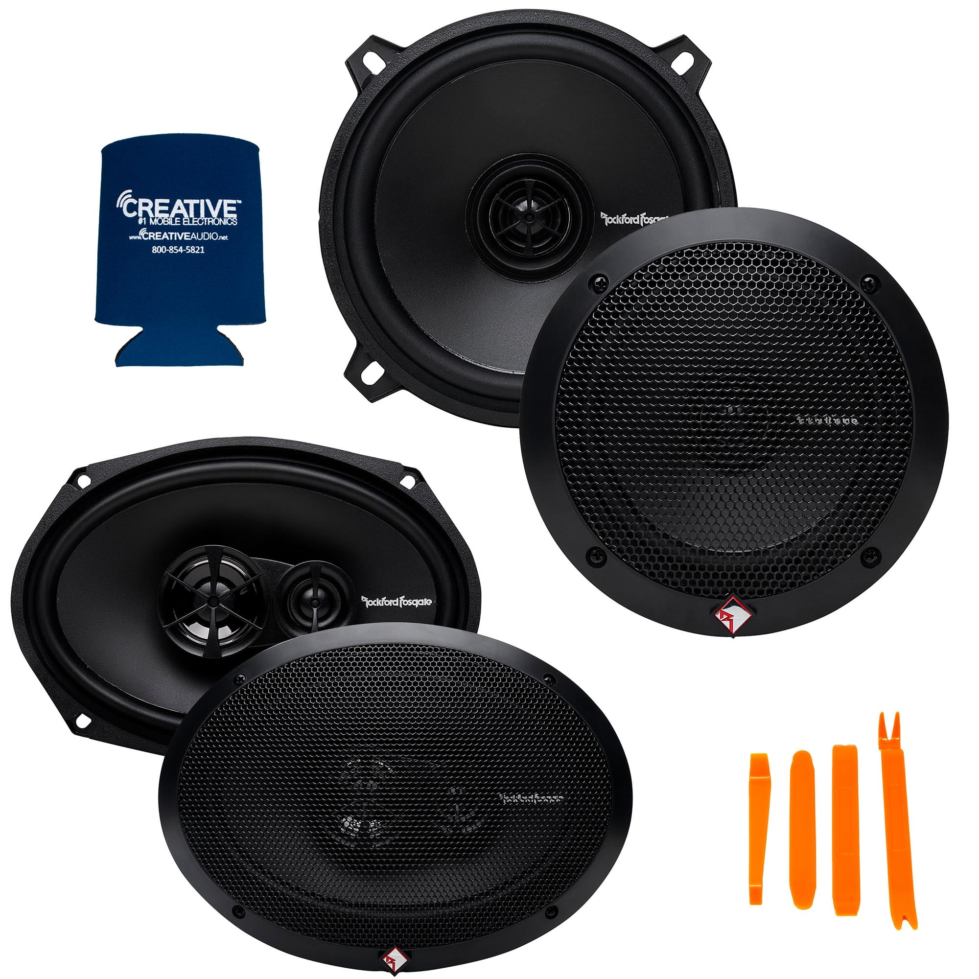 Rockford Fosgate 1 Pair of R1525X2 Prime 5.25" Coaxial and 1 Pair of