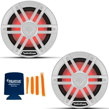 Rockford Fosgate 2 M1D2-8 8" Color Optix Marine Subwoofer- DVC, 150 Watts Rms, 600 Watts Peak, White Grille Included