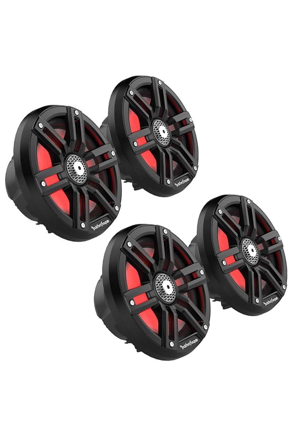 2 Pair M2-65B M2 Series 6.5" Color Optix Marine 2-Way System- Black & Stainless Grilles Included