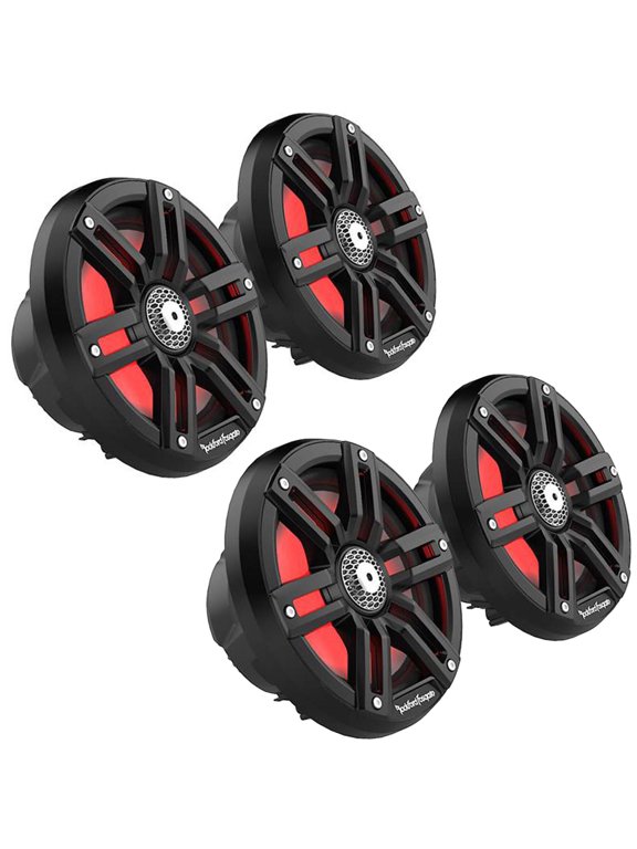 2 Pair M2-65B M2 Series 6.5" Color Optix Marine 2-Way System- Black & Stainless Grilles Included