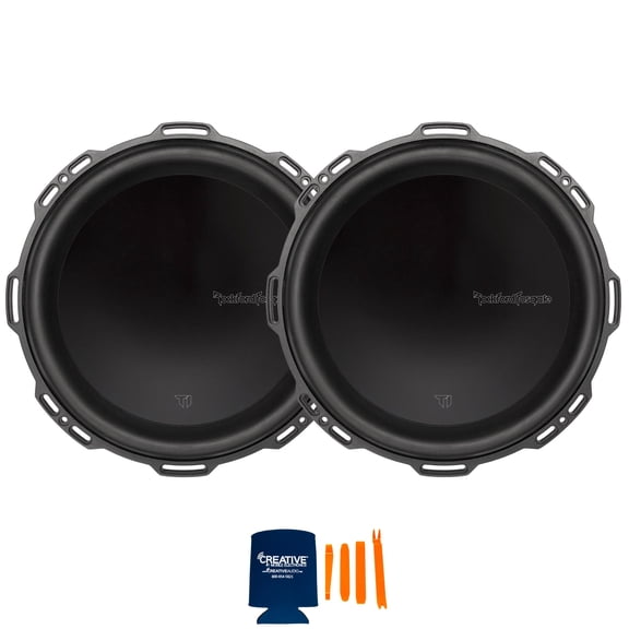 Rockford Fosgate 2 T1D412 Power Series T1 12" Dual 4-Ohm Subwoofers