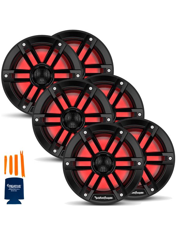 3 Pair M1-65B M1 Series 6.5 Color Optix Marine 2-Way System- 75 Watts Rms, 300 Watts Peak, Black Grilles Included