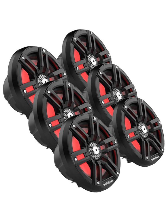 3 Pair M2-65B M2 Series 6.5" Color Optix Marine 2-Way System- Black & Stainless Grilles Included
