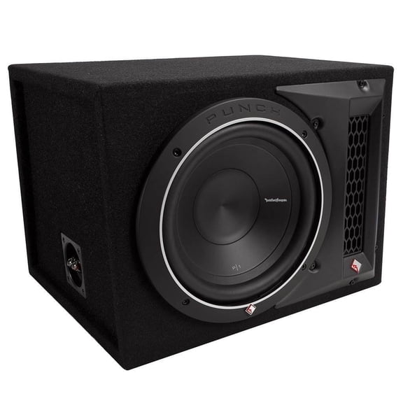 Rockford Fosgate 500W Punch Single P1 10 Inch Loaded Subwoofer Enclosure(2 Pack)