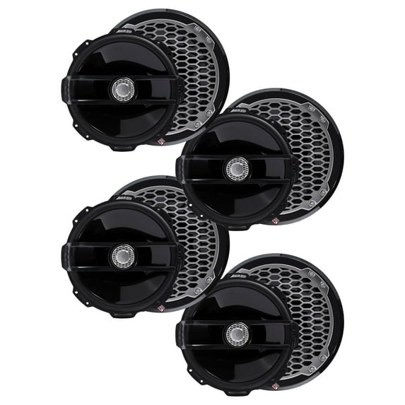 Rockford Fosgate - Four Pairs of PM282B 8” Marine Grade Coaxial Mounted Component Speakers 100 watts RMS/200 watts peak, Black