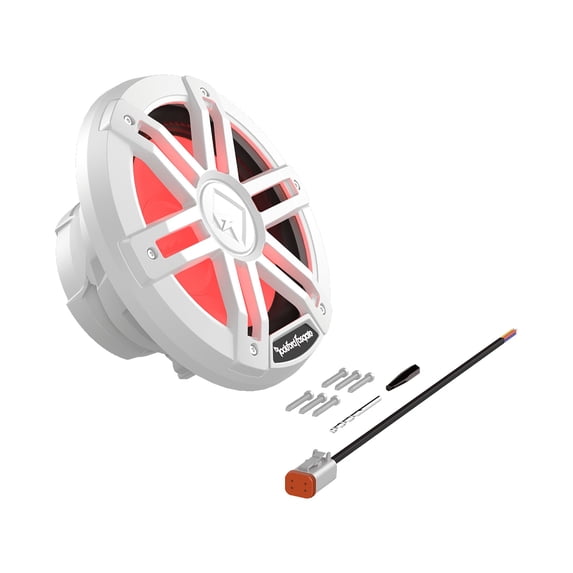 Rockford Fosgate M1D2-8 Color Optix 8" DVC 2-Ohm Multicolor LED Lighted Marine Subwoofer - White