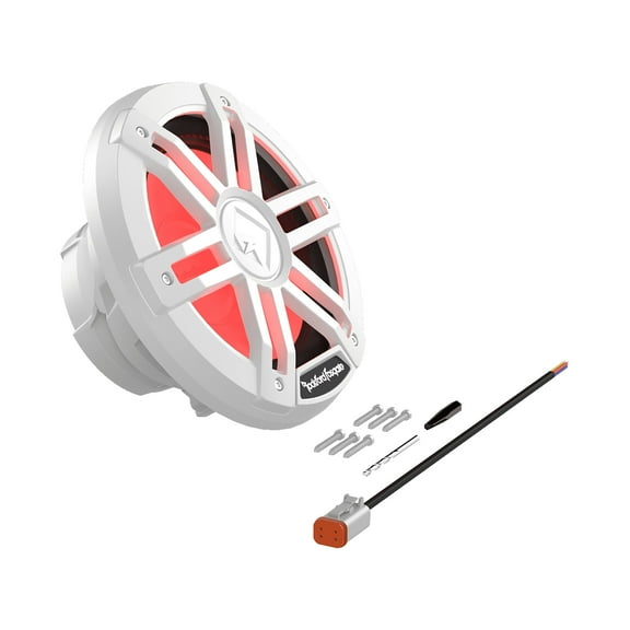 Rockford Fosgate M1D2-8 Color Optix 8" DVC 2-Ohm Multicolor LED Lighted Marine Subwoofer - White