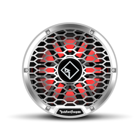 Rockford Fosgate M2D2-10I Color Optix 10" DVC 2-Ohm Infinite Baffle Multicolor LED Lighted Marine Subwoofer - White / Stainless