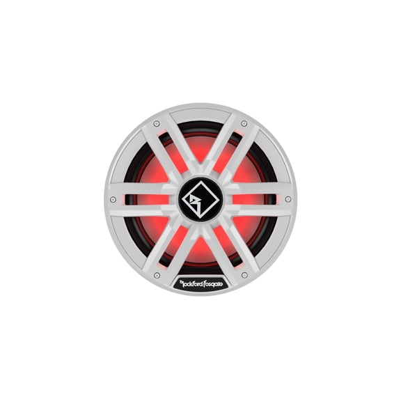 Rockford Fosgate M2D2-12I 12" Color Optix Infinite Baffle Marine Subwoofer, DVC (2-Ohm)- 400 Watts Rms, 1600 Watts Peak, White & Stainless Grilles Included