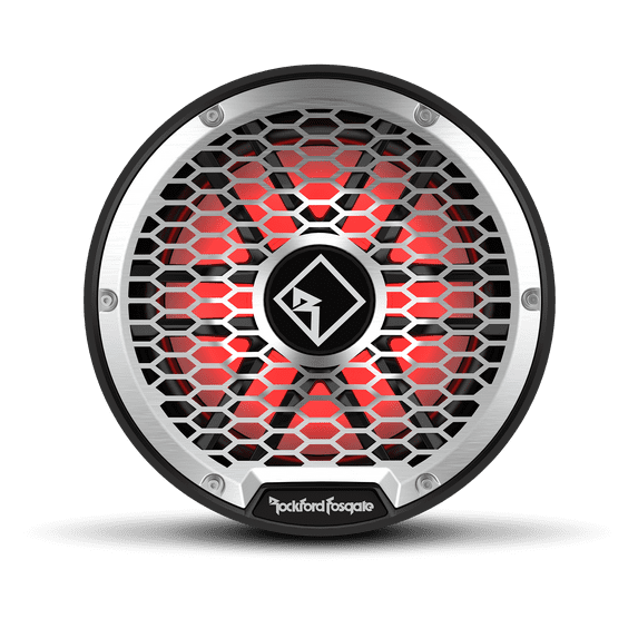 Rockford Fosgate M2D4-12IB Color Optix 12" DVC 4-Ohm Infinite Baffle Multicolor LED Lighted Marine Subwoofer - Black / Stainless