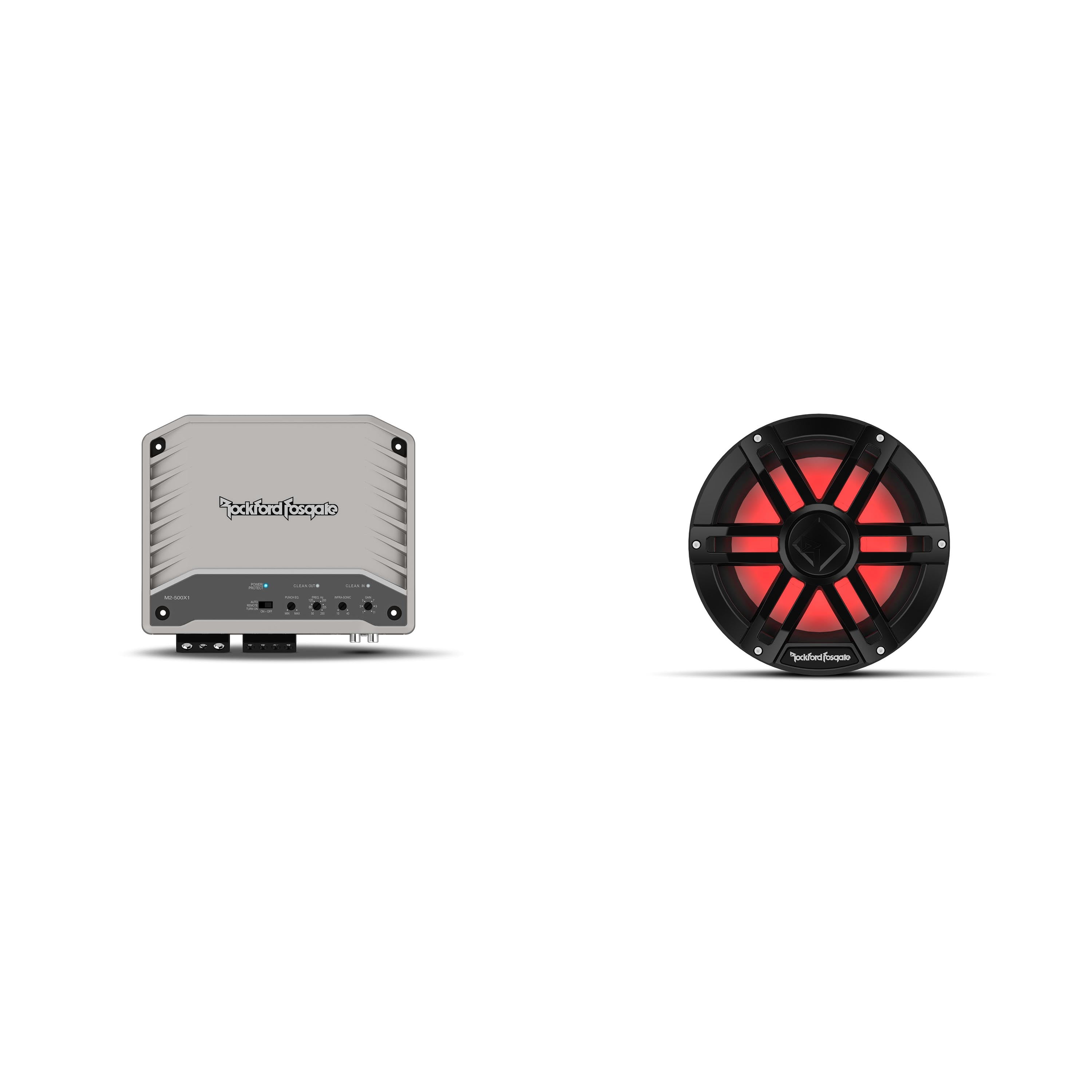 Rockford Fosgate Marine Subwoofer & Amplifier Kit – M1D4-10 Black 10 ...
