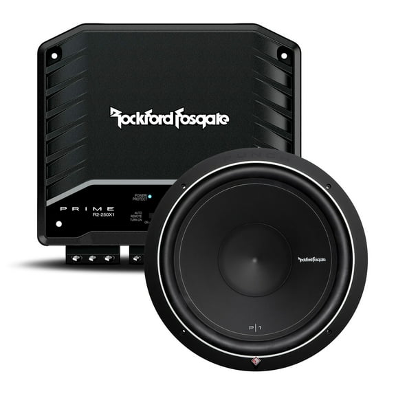Rockford Fosgate - P1S2-15 15" 2-Ohm Subwoofer with R2-250X1 250 Watt Mono Amplifier