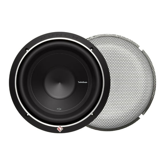Rockford Fosgate P2D2-12 12 600 Watt DVC Subwoofers and a P2P3G-12 12 Stamped Mesh Grille Insert