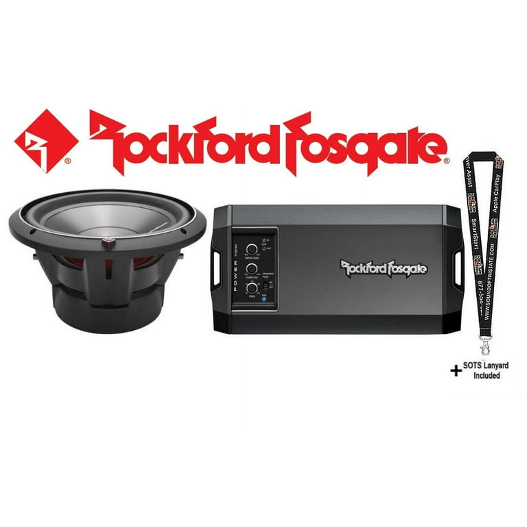 Rockford Fosgate P3D2-12 & Rockford Fosgate Power T750X1bd Punch P3 12  subwoofers with dual 2-ohm voice coils & Compact mono subwoofer amplifier —  750 watts RMS x 1 at 1 to 2 ohms 