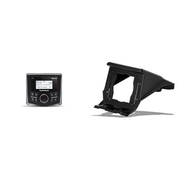 Rockford Fosgate PMX-1 Media Receiver with IPX6 2.3 Display, 7-Band + Peq Eq, Bluetooth, Aux And Usb Inputs with Radio Dash Kit Compatible with 17-21 Maverick X3