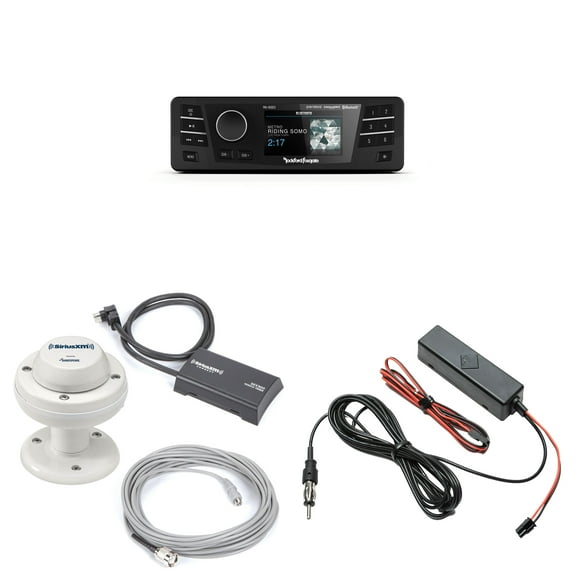 Rockford Fosgate PMX-HD9813 Media Receiver Compatible With 1998-2013 Harley Davidson w/ Sat Tuner and Amplified Antenna