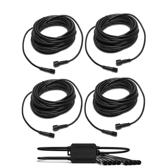 Rockford Fosgate PMX-RGB Color Optix Controller and 4 RGB-25 25' Extension Cables