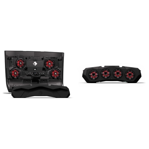 Rockford Fosgate Polaris Ranger Audio Bundle Roof & Rear Speaker System, 88 LED Speakers, 2300W Total Power, Fits 2018+ 2-Door Ranger