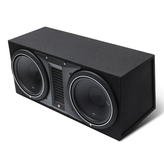 New Rockford Fosgate P1-2X12 500 Watt Punch Dual P1 12" Loaded Subwoofer Enclosure