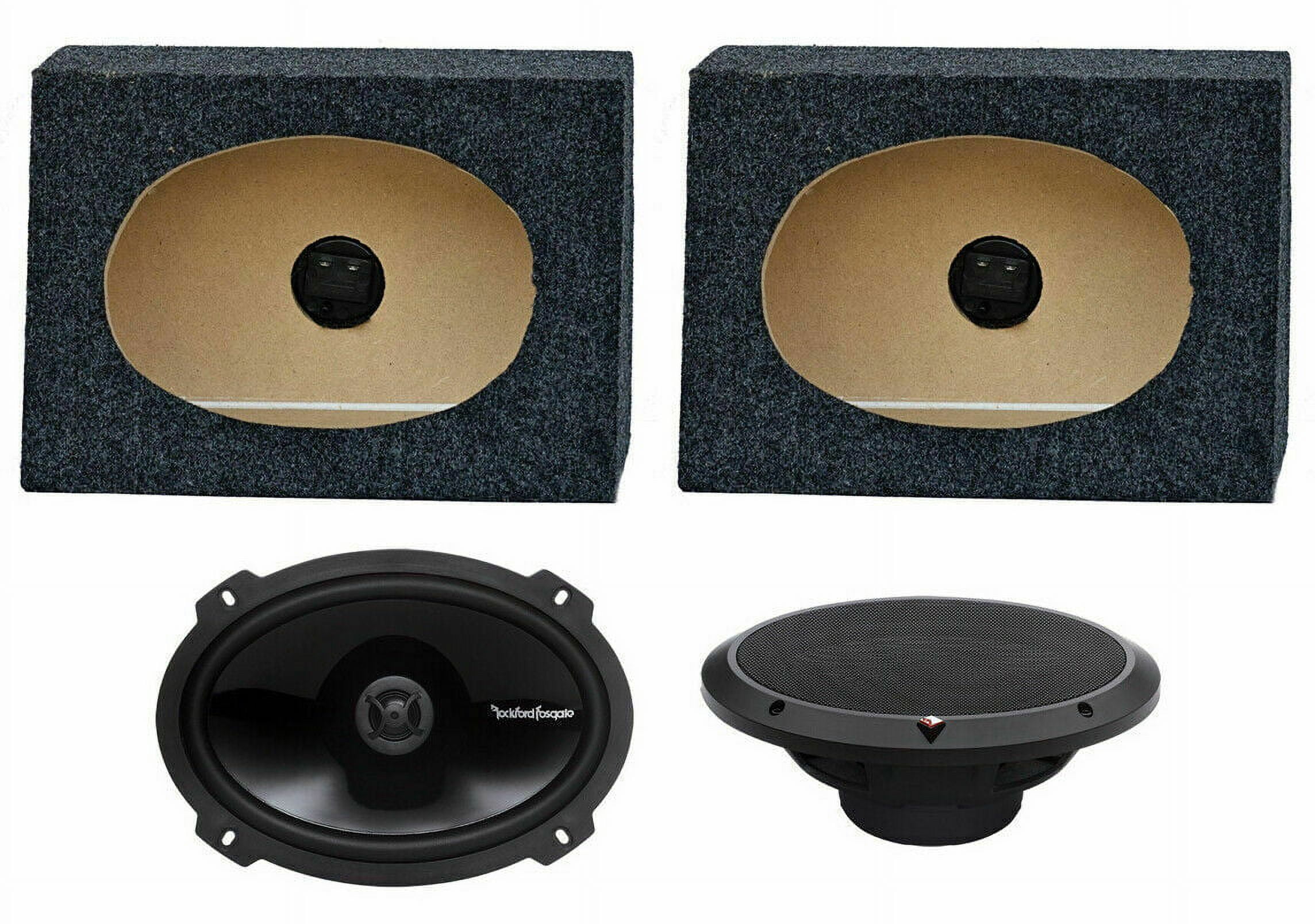 Rockford Fosgate Punch P1692 Car Speaker + 2 Angled 6x9" Speaker Box 300W Peak, 150W RMS 6x9" 2