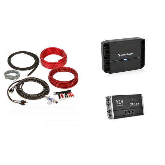 Rockford Fosgate Punch P300X2 + NVX Line-Output-Converter + Amp Kit
